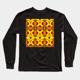 Bright Yellow Expressionist Art Yellow Rose Pattern 11 Long Sleeve T-Shirt